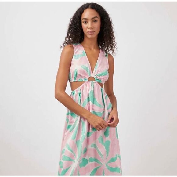 Rails Rizo Cutout Candy Mint Midi Dress Medium NEW - Picture 1 of 13